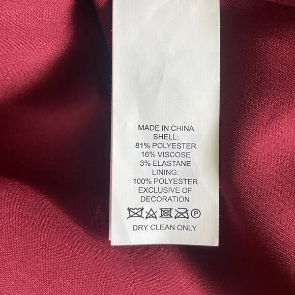 NWT Kate Spade Red Scallop Grommet 3/4 Sleeve Viscose Blend Shift Dress • Size 4 - Picture 5 of 5